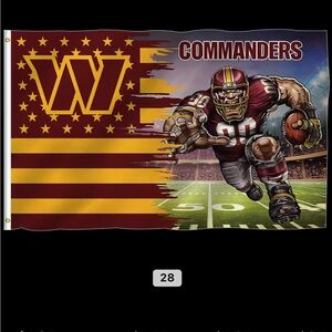 NFL Commanders Flag - Burgundy and Gold